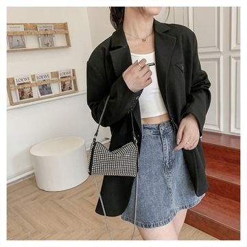 Torebka z Rączką i Odpinanym Paskiem z Cyrkoniami