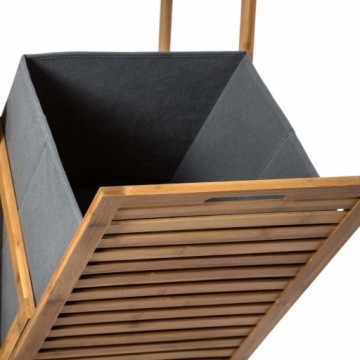 БАМБУКОВАЯ ПОЛКА ДЛЯ ВАННОЙ + КОРЗИНА ДЛЯ БЕЛЬЯ 2в1