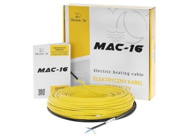 PRZEWÓD GRZEJNY kabel grzewczy ogrzewanie podłogowe POD PŁYTKI MAC-16W 106m