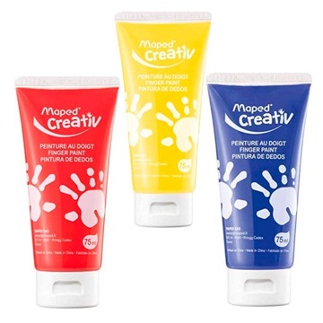 Farby do malowania palcami w walizce dla dzieci Creative Maped