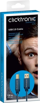 Кабель (для принтера) USB 2.0 A/B 3м Clicktronic