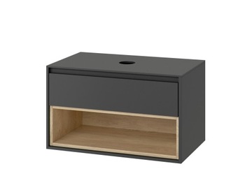EXCELLENT TUTO szafka szuflada/półk 80cm szara/dąb