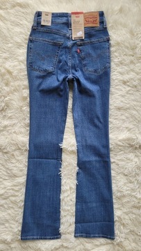 spodnie jeansowe LEVI'S 725 High Rise Bootcut W25 L30 XS dzwony