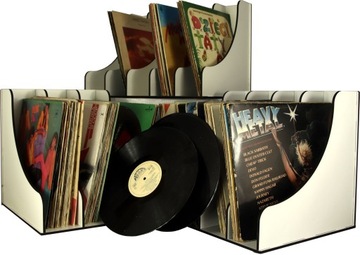 ОРГАНАЙЗЕР ДЛЯ ВИНИЛОВЫХ ПЛАСТИНОК БЕЛЫЙ ВИНИЛОВЫЕ ПЛАСТИНКИ 50 пластинок 20 см