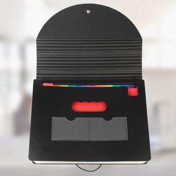 Складная папка для документов с 24 отделениями, вместительная, с КЛАПАНОМ.