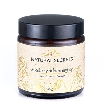 NATURAL SECRETS MICELARNY BALSAM MYJĄCY LEN DO DEMAKIJAŻU MYJĄCY DO TWARZY