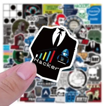 ВОДОНЕПРОНИЦАЕМЫЕ НАКЛЕЙКИ STICKERBOMB MIX HAKER HACKER ДЛЯ НОУТБУКА 50 шт.