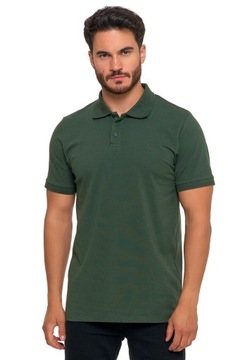 Koszulka męska MORAJ bawełniana Koszulka Polo Khaki REGULAR FIT r. M