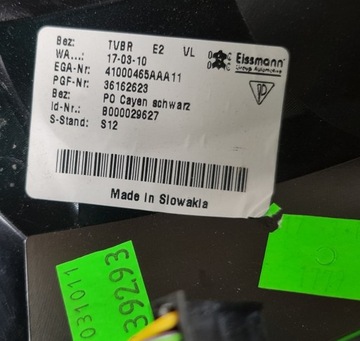 TAPICERKA BOCZEK LEWY PRZÓD PORSCHE CAYENNE II EU