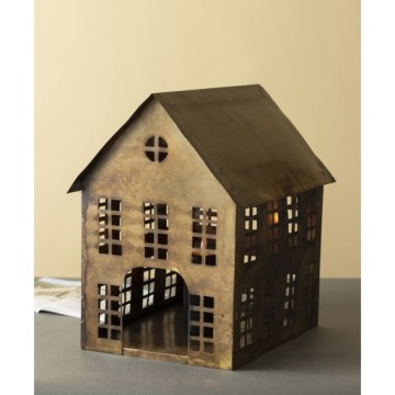 Lampion metalowy Domek Duży