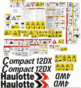 HAULOTTE COMPACT 12 DX NAKLEJKI NAKLEJKA
