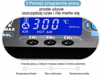 Паяльная станция HOTAIR WEP 992D+ 2в1 HotAir + жало