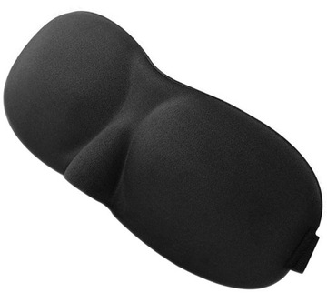 OPASKA NA OCZY MASKA DO SPANIA ZACIEMNIAJĄCA REGULOWANA CZARNA 3D AG198E