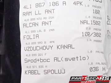 BOCZEK DRZWI PRAWY PRZÓD AUDI Q7 4L 4L1867106A 4PK