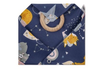 ШАРФ BOCIOLAND, НАГРУДНИК, ДЕРЕВЯННЫЙ ПРОРЕЗЫВАТЕЛЬ, ЛИСА