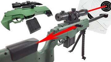 KARABIN Sako SNAJPERKA na kulki 6mm Celownik LASER ASG Replika sprężynowa