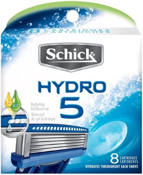 Schick Wilkinson Hydro5 aloes vitE wkłady 8szt USA