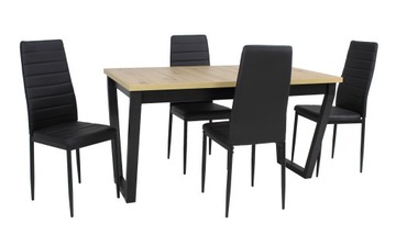 Stół rozkładany DĄB ARTISAN 80x140/180 + 4 krzesła