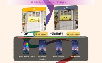 High Kitchen Shipboard, веб -сайт с регулируемыми полками, светодиодное освещение