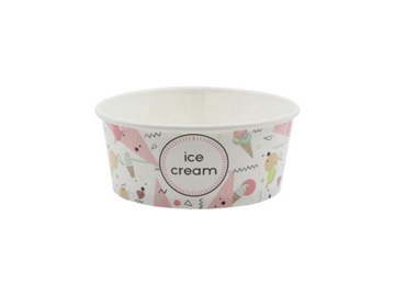 Miska miseczka pojemnik papierowy na lody/desery 360 ml 25szt ice cream Kra