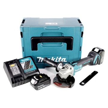 Szlifierka kątowa akumulatorowa 'Makita DGA506RTJ' 125mm, 18V 2 x 5.0 Ah