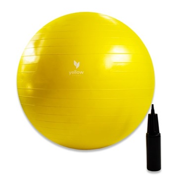 Piłka klasyczna yellowSPORT 75cm żółta do ćwiczeń