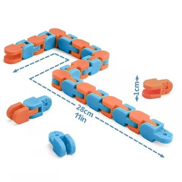 WĄŻ UKŁADANKA ŁAŃCUCH KREATYWNA ZABAWKA MAGICZNY