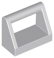 LEGO Płytka - tile 1x2 (2432) jasno szara połysk 3szt
