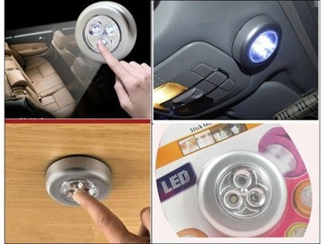 3-СВЕТОДИОДНАЯ САМОКЛЕЯЩАЯСЯ ЛАМПА С СЕНСОРНОЙ БАТАРЕЕЙ