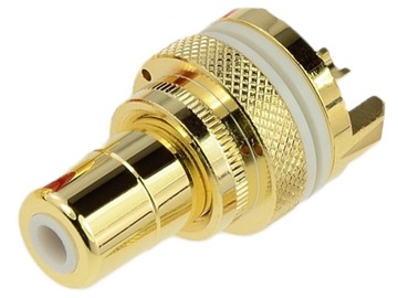 GNIAZDO RCA AUDEN A13 MIEDZIANY PIN CuTe + TEFLON