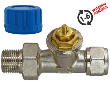 Термостатический клапан 1/2 PEX + ВВОДНАЯ НАСТРОЙКА M30+