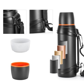 БОЛЬШОЙ ТУРИСТИЧЕСКИЙ ВАКУУМНЫЙ ТЕРМОС ДЛЯ КОФЕ И ЧАЯ 2500МЛ СТАЛЬ