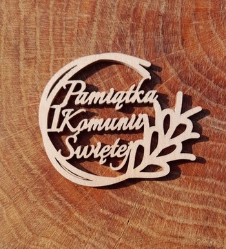 Hostia IHS Pierwsza Komunia Święta napis 7 cm