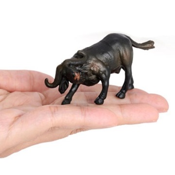 Детская реалистичная модель дикой природы из ПВХ, миниатюрный зоопарк, лесной буйвол, модель животного