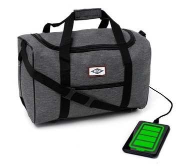 TORBA BAGAŻ PODRĘCZNY 40x30x20 do samolotu USB