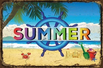 Tablica Ozdobna Blacha Summer Lato Wakacje