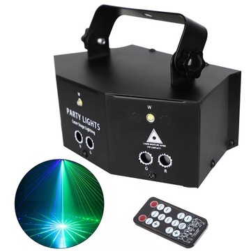 Лазерное сценическое освещение RGB DMX с 9 глазами