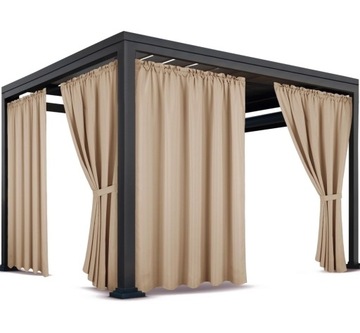 ZASŁONY NA TARAS 155x220 ZASŁONA OGRODOWA OGRODOWE Z TUNELEM WODOODPORNE