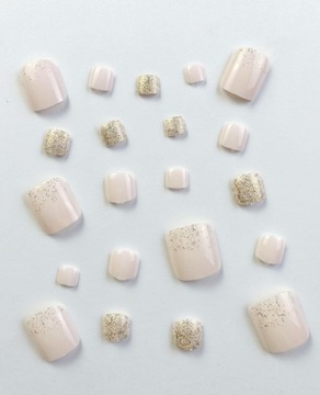 Paznokcie PRESS ON NAILS TIPSY 24 NA STOPY beż