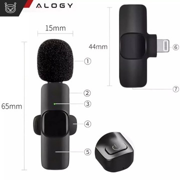 2 Беспроводные микрофоны iPhone 14/13/12/x Микрофон Tie