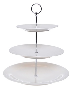 PATERA 3-POZIOMOWA ECRUE ZE WZOREM