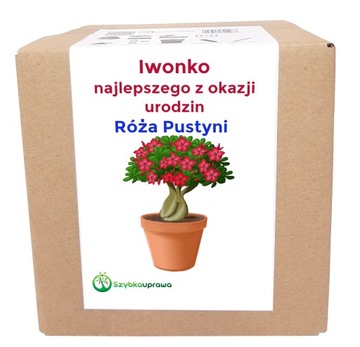 Ekologiczny prezent zestaw uprawa urodziny Iwonka