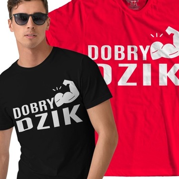KOSZULKA MĘSKA DOBRY DZIK NA SIŁOWNIĘ GYM PREZENT DLA CHŁOPAKA URODZINY XL