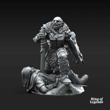Korvog, Orc Lord Commander ft and mtd - 3dmonkeypl