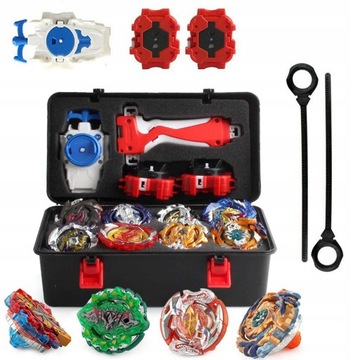 BĄCZEK WIRUJĄCY 12x BEYBLADE DYSK SPINNER PUDEŁKO