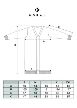 Sweter Damski Klasyczny Kardigan Narzutka Kobiecy Czarny Modny MORAJ XXL