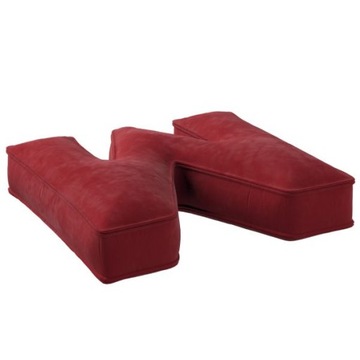 Велюровая подушка с буквой М, 40см, БОЛЬШАЯ, красная