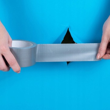 РЕМОНТНАЯ ЛЕНТА FITTERS', усиленная серебристая, серая клейкая лента, 15М, сильный клей