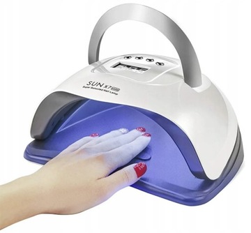 Lampa LED+UV SUN X7 MAX LCD 220 W biała DO ROBIENIA HYBRYD, ŻELI MOCNA