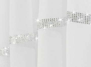 ШТОРА С ЦИРКОНИЙНЫМ БАНТОМ 400х150, ВУАЛЬНАЯ ЛЕНТА